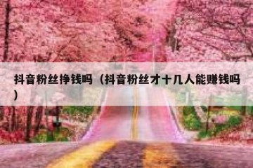 抖音粉丝挣钱吗（抖音粉丝才十几人能赚钱吗）