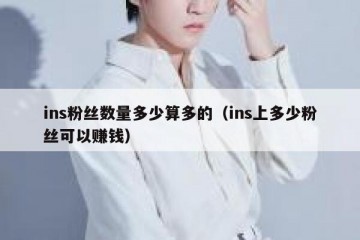 ins粉丝数量多少算多的（ins上多少粉丝可以赚钱）