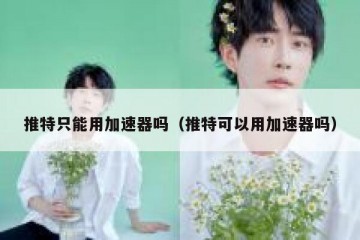推特只能用加速器吗（推特可以用加速器吗）