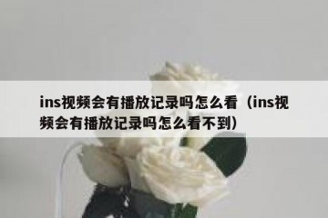 ins视频会有播放记录吗怎么看（ins视频会有播放记录吗怎么看不到）