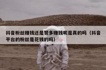 抖音粉丝赚钱还是赞多赚钱呢是真的吗（抖音平台的粉丝是花钱的吗）