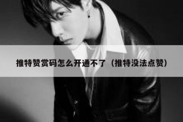 推特赞赏码怎么开通不了（推特没法点赞）