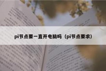 pi节点要一直开电脑吗（pi节点要求）