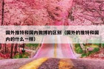 国外推特和国内微博的区别（国外的推特和国内的什么一样）