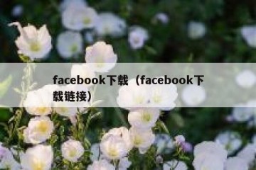 facebook下载（facebook下载链接）