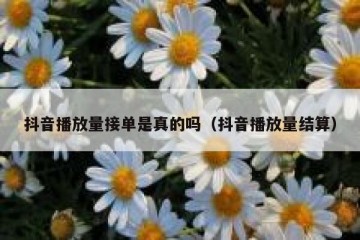 抖音播放量接单是真的吗（抖音播放量结算）