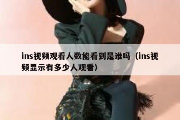 ins视频观看人数能看到是谁吗（ins视频显示有多少人观看）