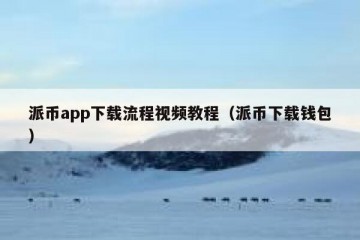 派币app下载流程视频教程（派币下载钱包）