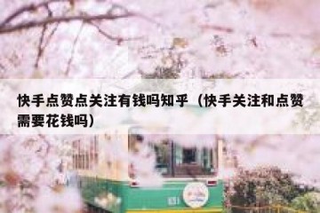 快手点赞点关注有钱吗知乎（快手关注和点赞需要花钱吗）