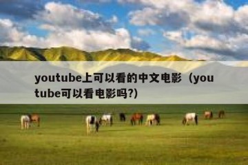 youtube上可以看的中文电影（youtube可以看电影吗?）