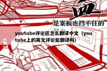 youtube评论区怎么翻译中文（youtube上的英文评论能翻译吗）