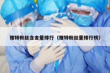 推特粉丝含金量排行（推特粉丝量排行榜）
