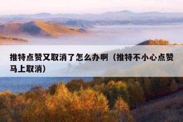 推特点赞又取消了怎么办啊（推特不小心点赞马上取消）