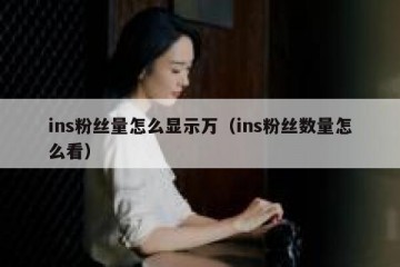 ins粉丝量怎么显示万（ins粉丝数量怎么看）