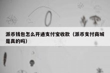 派币钱包怎么开通支付宝收款（派币支付商城是真的吗）