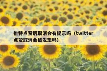 推特点赞后取消会有提示吗（twitter点赞取消会被发现吗）