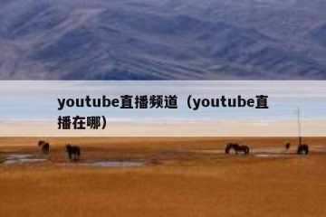 youtube直播频道（youtube直播在哪）