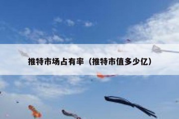 推特市场占有率（推特市值多少亿）