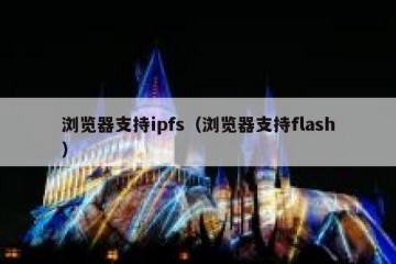 浏览器支持ipfs（浏览器支持flash）