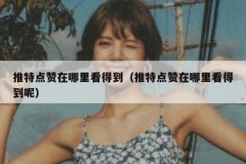 推特点赞在哪里看得到（推特点赞在哪里看得到呢）