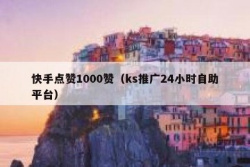 快手点赞1000赞（ks推广24小时自助平台）