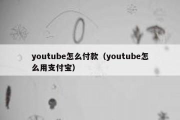 youtube怎么付款（youtube怎么用支付宝）