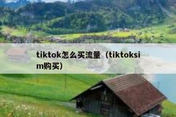 tiktok怎么买流量（tiktoksim购买）
