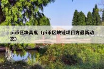 pi币区块高度（pi币区块链项目方最新动态）