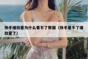 快手播放量为什么看不了数据（快手看不了播放量了）
