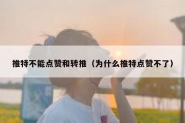 推特不能点赞和转推（为什么推特点赞不了）