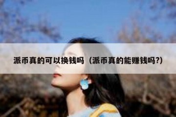 派币真的可以换钱吗（派币真的能赚钱吗?）