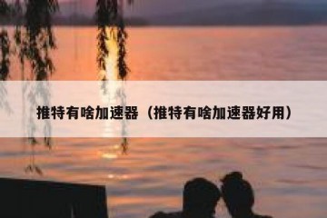 推特有啥加速器（推特有啥加速器好用）