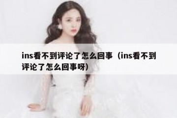 ins看不到评论了怎么回事（ins看不到评论了怎么回事呀）