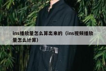 ins播放量怎么算出来的（ins视频播放量怎么计算）