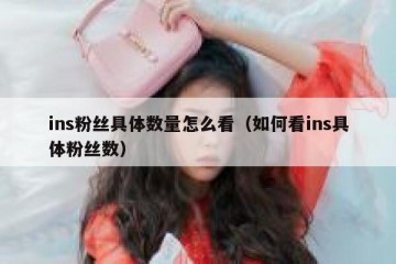 ins粉丝具体数量怎么看（如何看ins具体粉丝数）