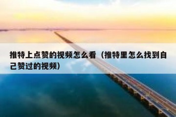 推特上点赞的视频怎么看（推特里怎么找到自己赞过的视频）