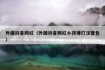 外国抖音网红（外国抖音网红小孩捶打汉堡包）