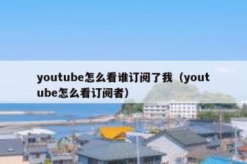 youtube怎么看谁订阅了我（youtube怎么看订阅者）