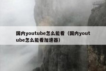 国内youtube怎么能看（国内youtube怎么能看加速器）