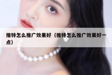 推特怎么推广效果好（推特怎么推广效果好一点）