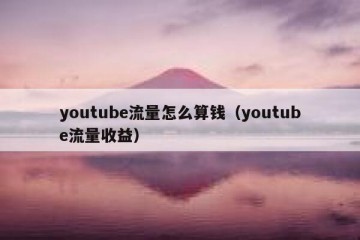 youtube流量怎么算钱（youtube流量收益）