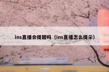 ins直播会提醒吗（ins直播怎么提示）