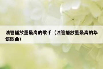 油管播放量最高的歌手（油管播放量最高的华语歌曲）