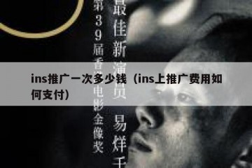 ins推广一次多少钱（ins上推广费用如何支付）