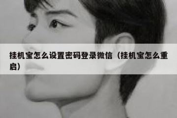 挂机宝怎么设置密码登录微信（挂机宝怎么重启）