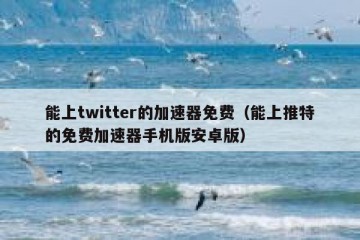 能上twitter的加速器免费（能上推特的免费加速器手机版安卓版）
