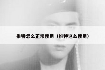 推特怎么正常使用（推特这么使用）