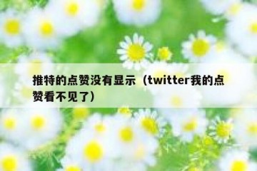 推特的点赞没有显示（twitter我的点赞看不见了）