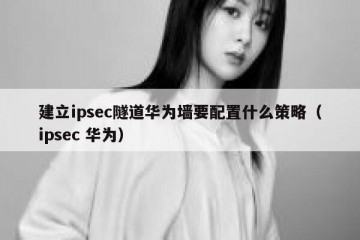 建立ipsec隧道华为墙要配置什么策略（ipsec 华为）