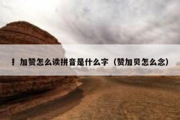 扌加赞怎么读拼音是什么字（赞加贝怎么念）